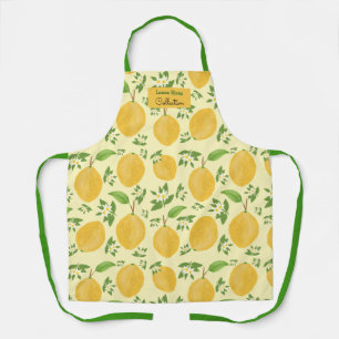Lemon Bloom Kollektion Gelbes Muster Schürze