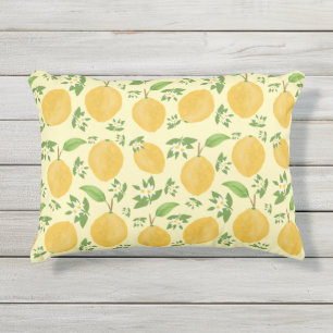 Lemon Bloom Kollektion gemustert gelb Kissen Für Draußen
