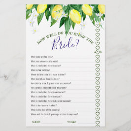 Lemon Blossom Doppelseitiges Brautparty