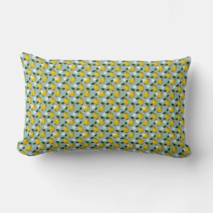 Lemon Blossom Muster Fresh Citrus & Floral Sommer Lendenkissen