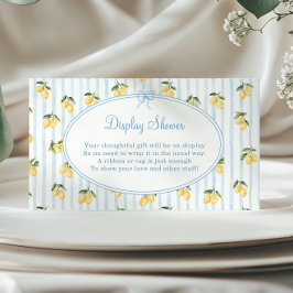 Lemon Blue Bow italienische Display-Dusche Begleitkarte