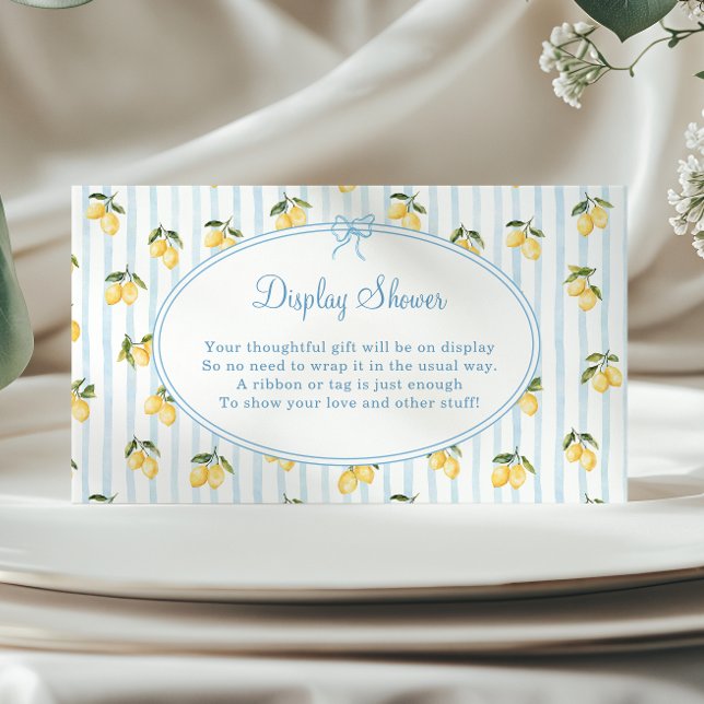 Lemon Blue Bow italienische Display-Dusche Begleitkarte (Von Creator hochgeladen)