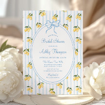 Lemon Blue Bow Italienisches Brautparty