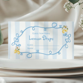 Lemon Blue Mediterrane Wie viele Zitronentropfen Begleitkarte