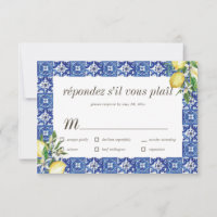 Lemon Blue Mediterranean Wedding RSVP Meetings