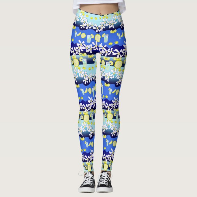 Lemon Blume Leggings (Vorderseite)