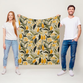 Lemon Botanical Grove Fleecedecke