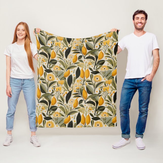 Lemon Botanical Grove Fleecedecke (Beispiel)