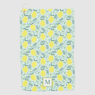 Lemon Botanisches Mongramm-Golf-Handtuch Golfhandtuch