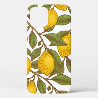 Lemon botanisches nahtloses Muster Case-Mate iPhone Hülle
