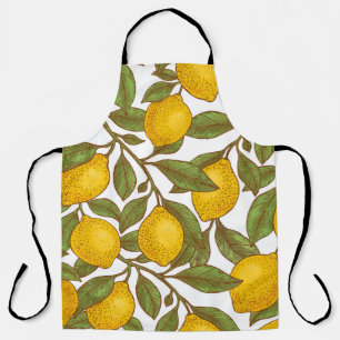 Lemon botanisches nahtloses Muster Schürze