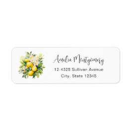 Lemon Bouquet with White Blossoms - Address