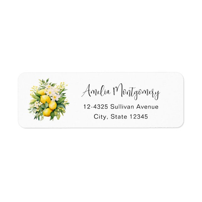 Lemon Bouquet with White Blossoms - Address (Vorne)