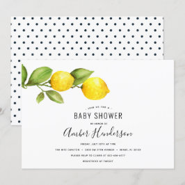 Lemon Branch Baby Dusche Einladung