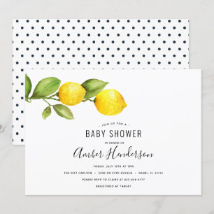 Lemon Branch Baby Dusche Einladung