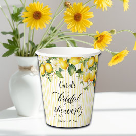 Lemon Branch Mediterranean Summer Brautparty Pappbecher