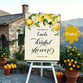 Lemon Branch Mediterranean Summer Brautparty Poster
