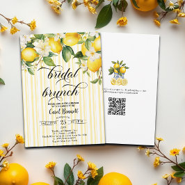 Lemon Branch Mediterranean Summer Bridal Brunch Einladung