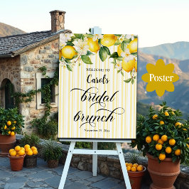 Lemon Branch Mediterranean Summer Bridal Brunch Poster