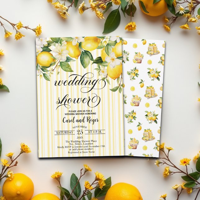 Lemon Branch Mediterranean Summer Polterabend Einladung (Von Creator hochgeladen)