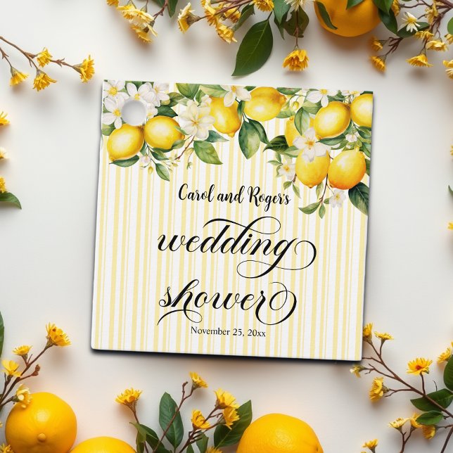 Lemon Branch Mediterranean Summer Polterabend Geschenkanhänger (Von Creator hochgeladen)