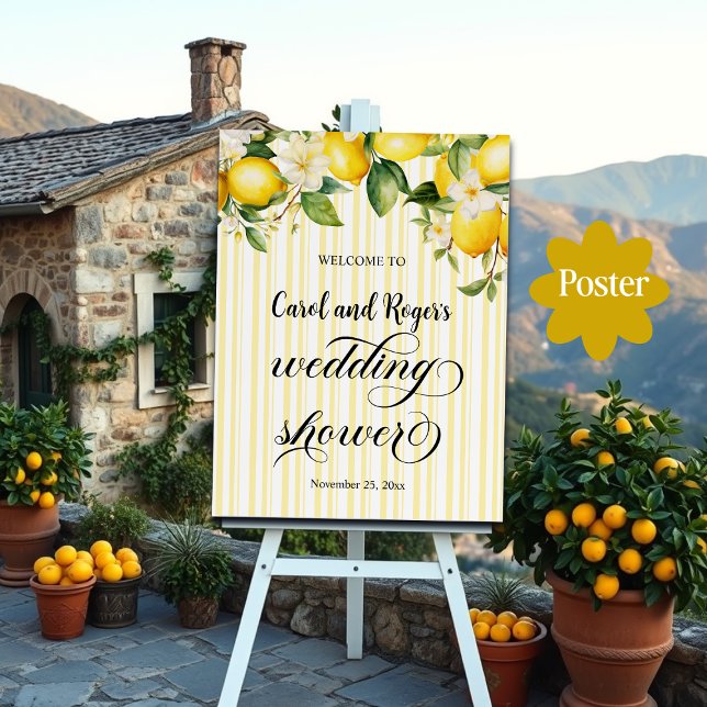 Lemon Branch Mediterranean Summer Polterabend Poster (Von Creator hochgeladen)