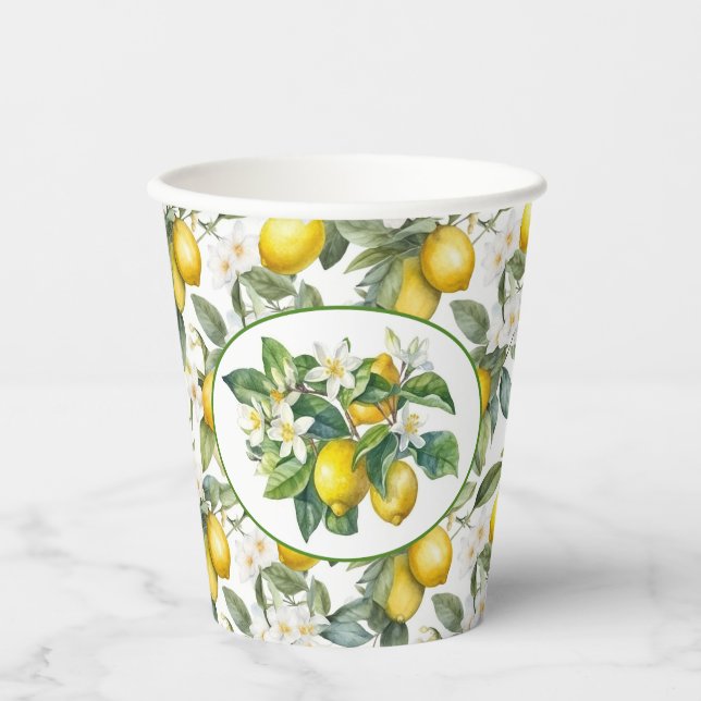 Lemon Branches Pappbecher (Vorderseite)