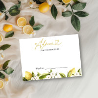 Lemon Brautparty Advice for the Bride Card