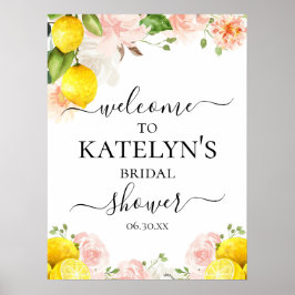 Lemon Brautparty Begrüßungszeichen Poster