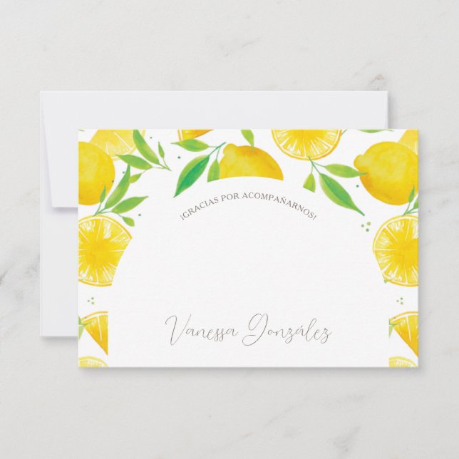 Lemon Brautparty Danke, Card Dankeskarte (Vorderseite)
