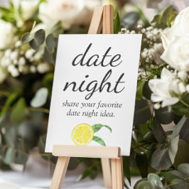 Lemon Brautparty Datumsabendzeichen Poster