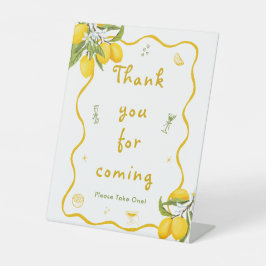 Lemon Brautparty Favor Sockelschild