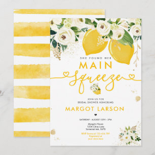 Lemon Brautparty Floral Lemon Hauptpresse Einladung