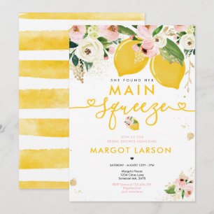 Lemon Brautparty Floral Lemon Hauptpresse Einladung