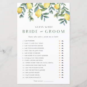 Lemon Brautparty Game Er sagte: "Sie sagte