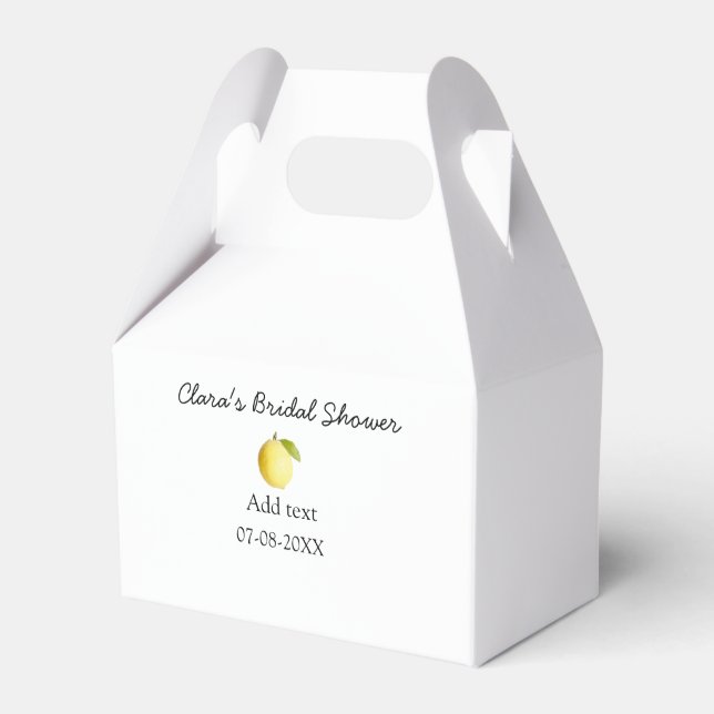Lemon Brautparty modern schlicht und rustikal b Geschenkschachtel (Vorderseite)
