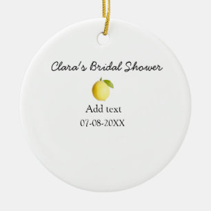 Lemon Brautparty modern schlicht und rustikal b Keramik Ornament