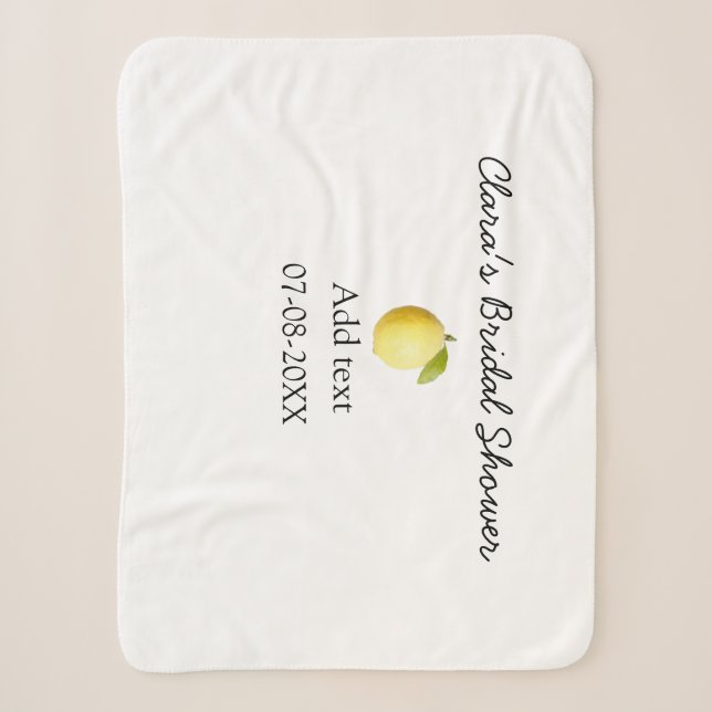 Lemon Brautparty modern schlicht und rustikal b Sherpadecke (Vorderseite)