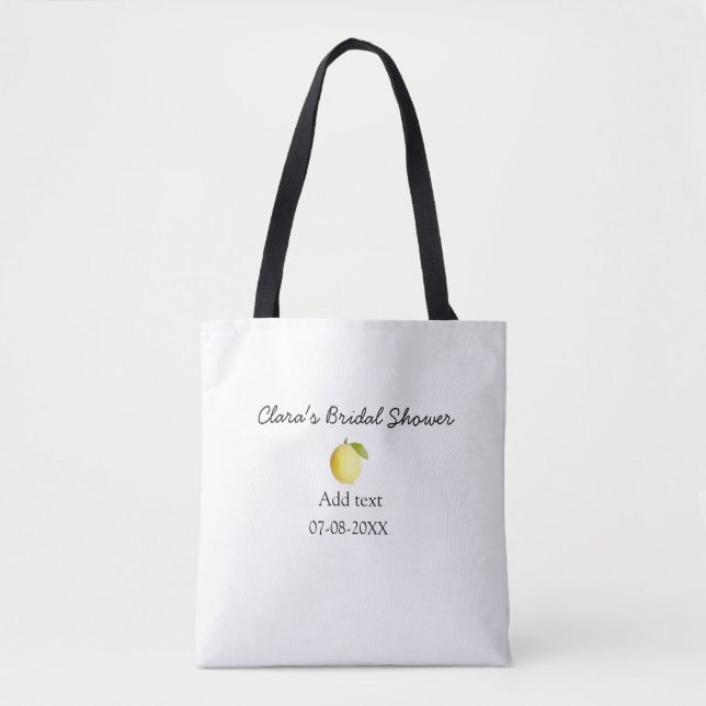 Lemon Brautparty modern schlicht und rustikal b Tasche (Vorderseite)