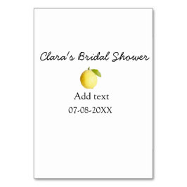 Lemon Brautparty modern schlicht und rustikal b Tischnummer