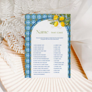 Lemon Brautparty Name that Cake Game Card Einladung