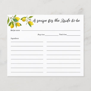 Lemon Brautparty Rezept Cards
