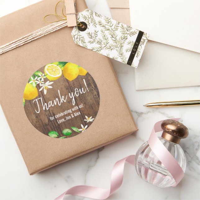 Lemon Brautparty Runder Aufkleber (Schenken)