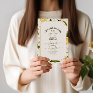 Lemon Brautparty Sie fand ihren Hauptpresse Einladung