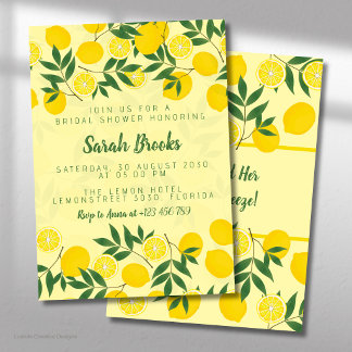 Lemon Bridal Dusche Einladung