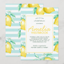 Lemon Bridal Dusche Einladung
