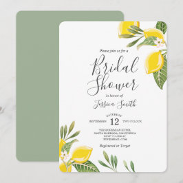 Lemon Bridal Dusche Einladung Bohemisch Citrus