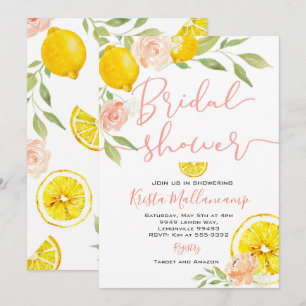 Lemon Bridal Dusche Einladung Hochzeitsblumen