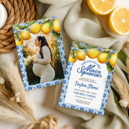 Lemon Bridal Dusche Einladung mit Foto