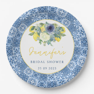 Lemon Bridal Papierplatte Pappteller